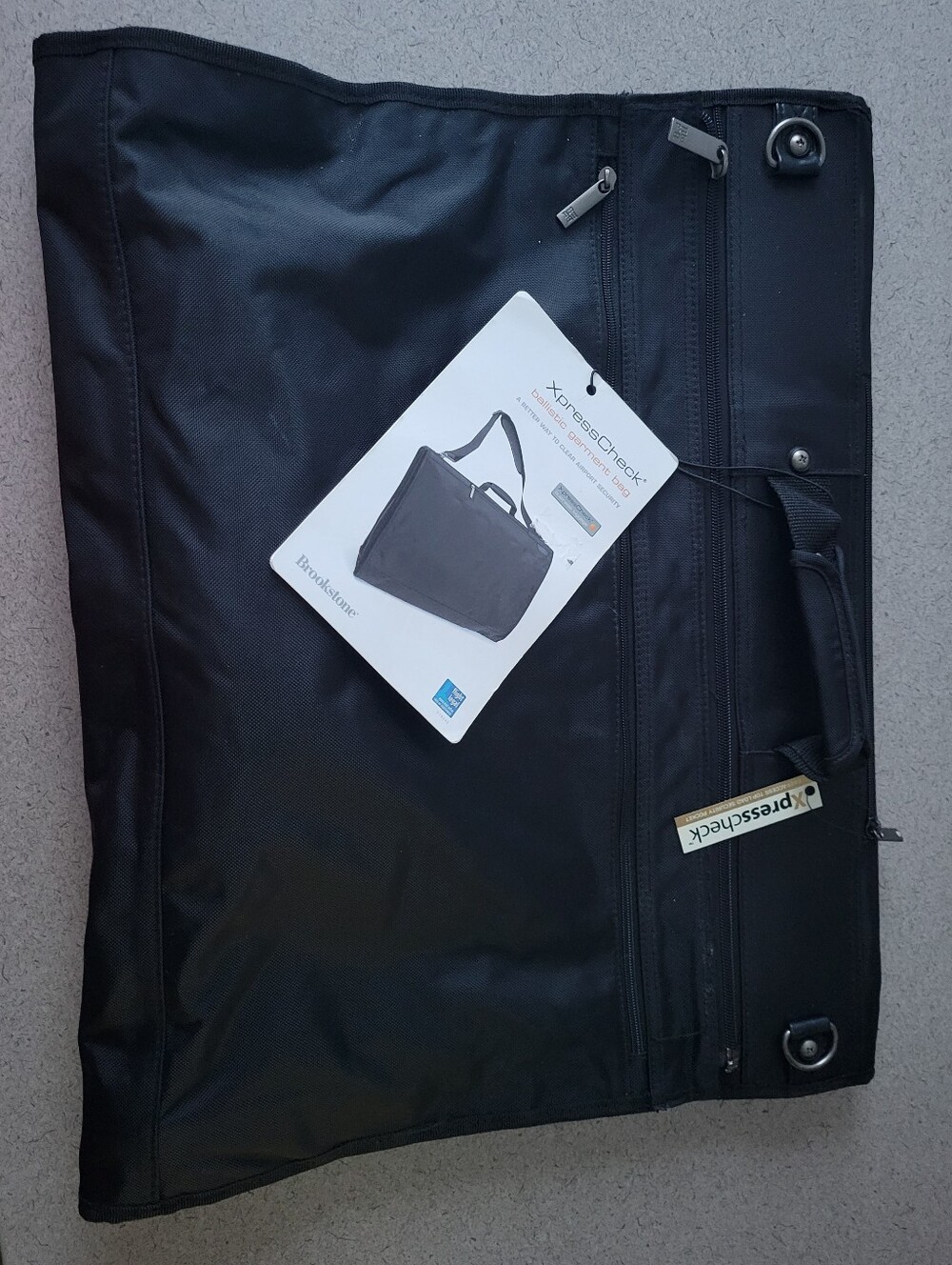 Brookstone XpressCheck Ballistic Garment Bag in Black